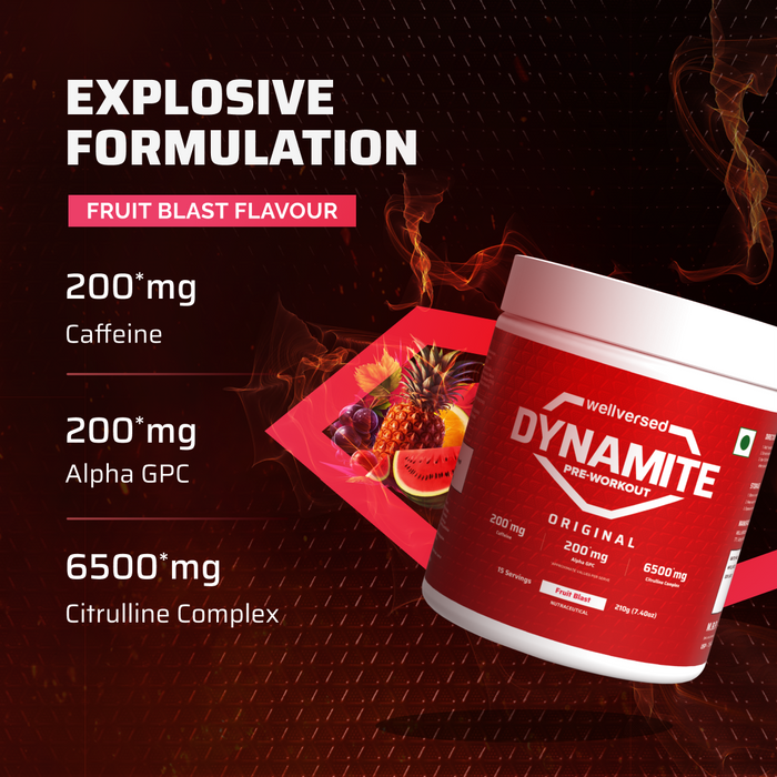 Dynamite Pre-Workout (210g, 15 Servings) | Fruit Blast