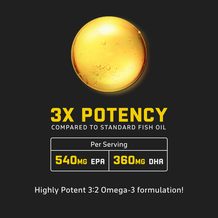 YouWeFit Omega-3 Fish Oil (90 Capsules), 1250mg