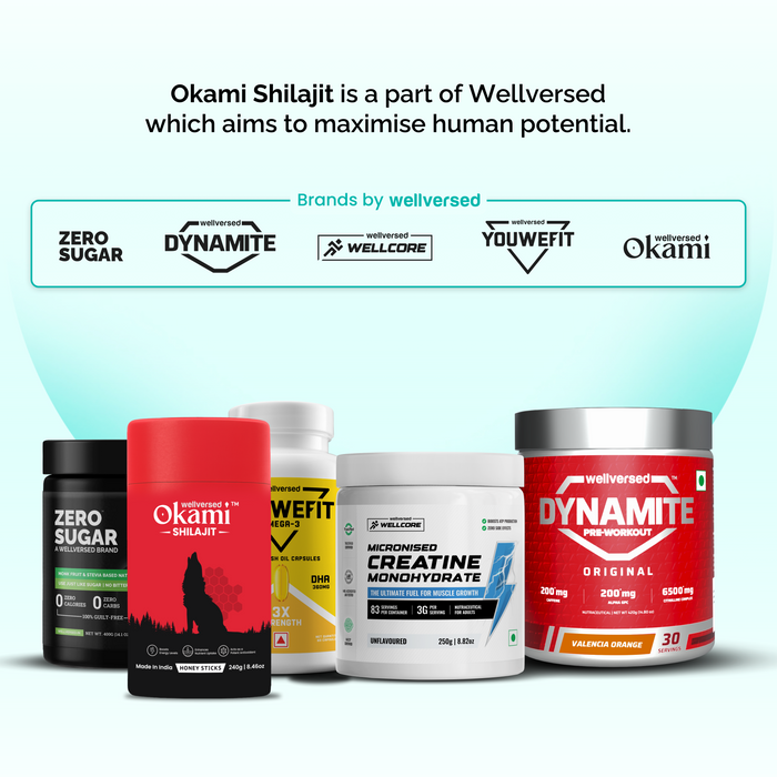 Okami Himalayan Shilajit Honey Sticks | 500mg Shilajit/Stick