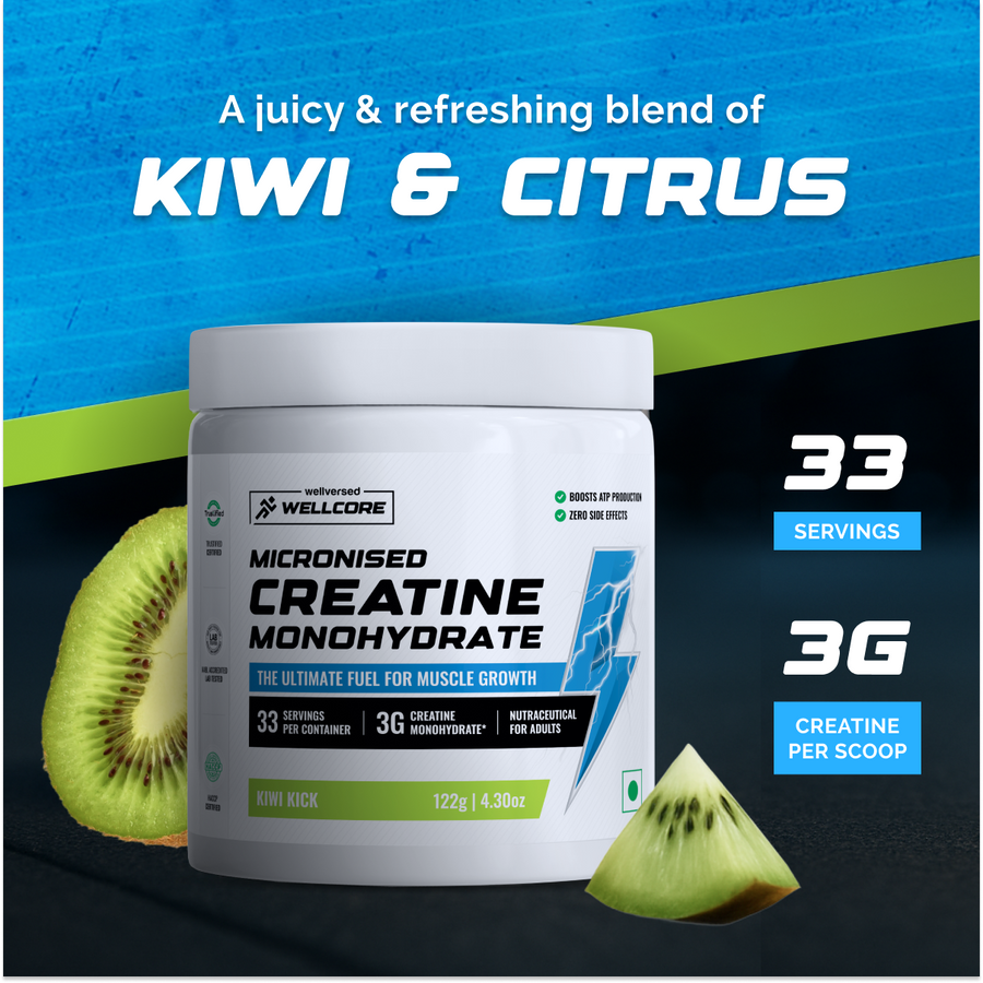 Buy Wellcore Pure Micronised Creatine Monohydrate (122g, 33