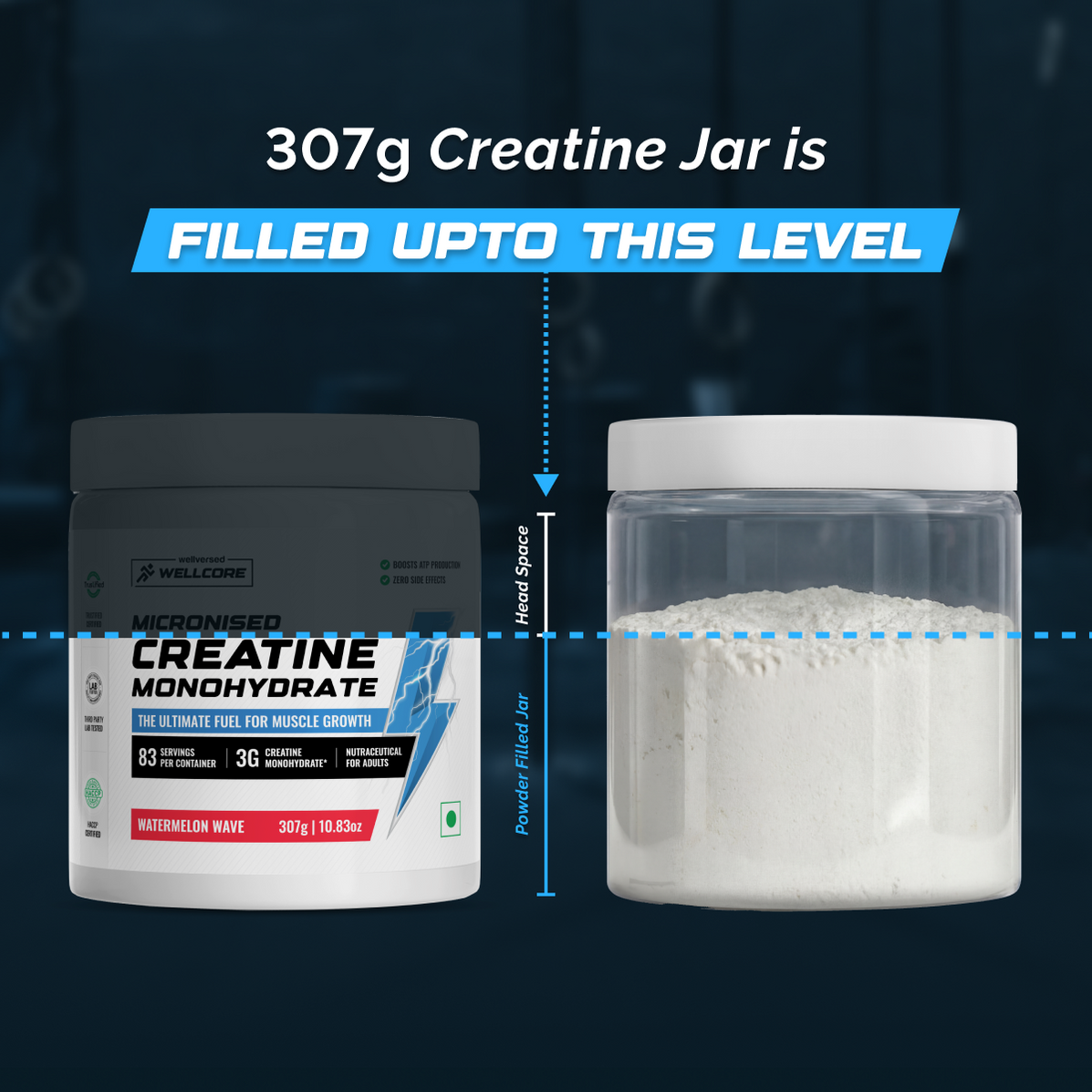 Wellcore - Pure Micronised Creatine Monohydrate | Watermelon Wave (307 ...