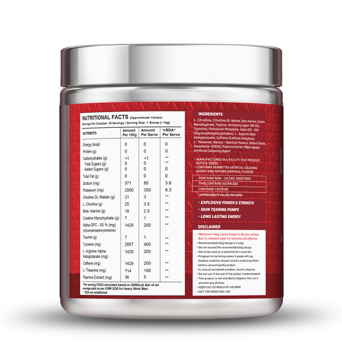 Dynamite Pre-Workout (420g, 30 Servings) | Berry Burst