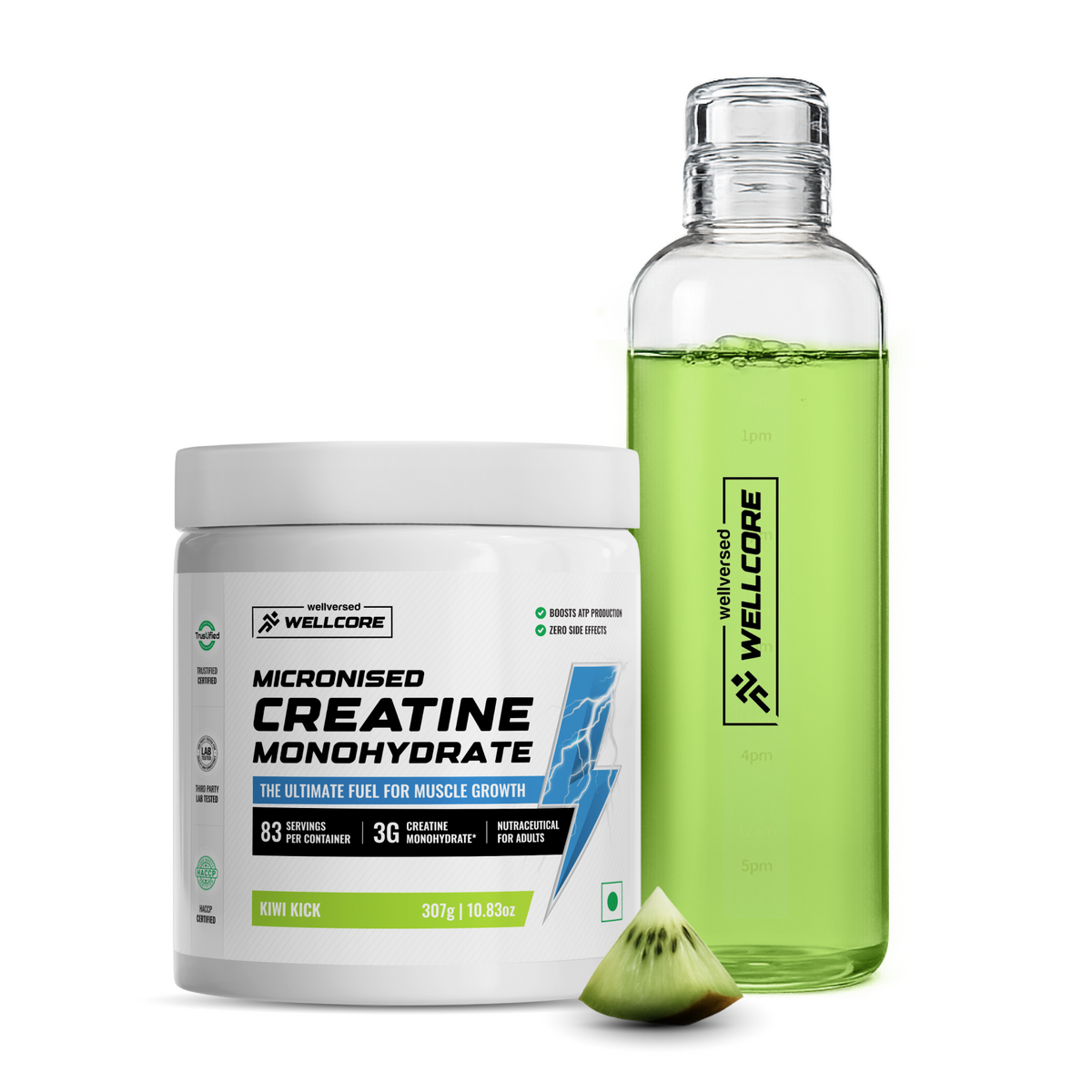 Wellcore Micronised Creatine Monohydrate, 83 Servings, Kiwi Kick - Image 1
