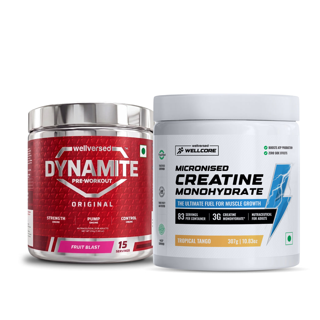 Wellcore Creatine 307g + Dynamite Pre-Workout 210g