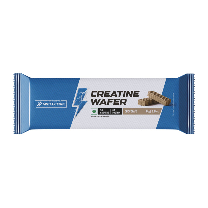 Wellcore - Creatine Wafer Bar | Chocolate Flavour (Pack of 6)