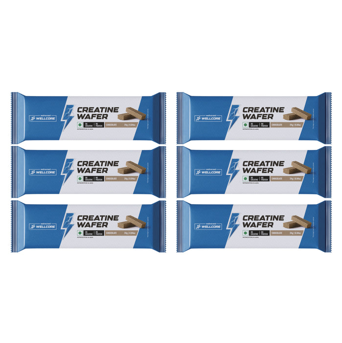 Wellcore - Creatine Wafer Bar | Chocolate Flavour (Pack of 6)