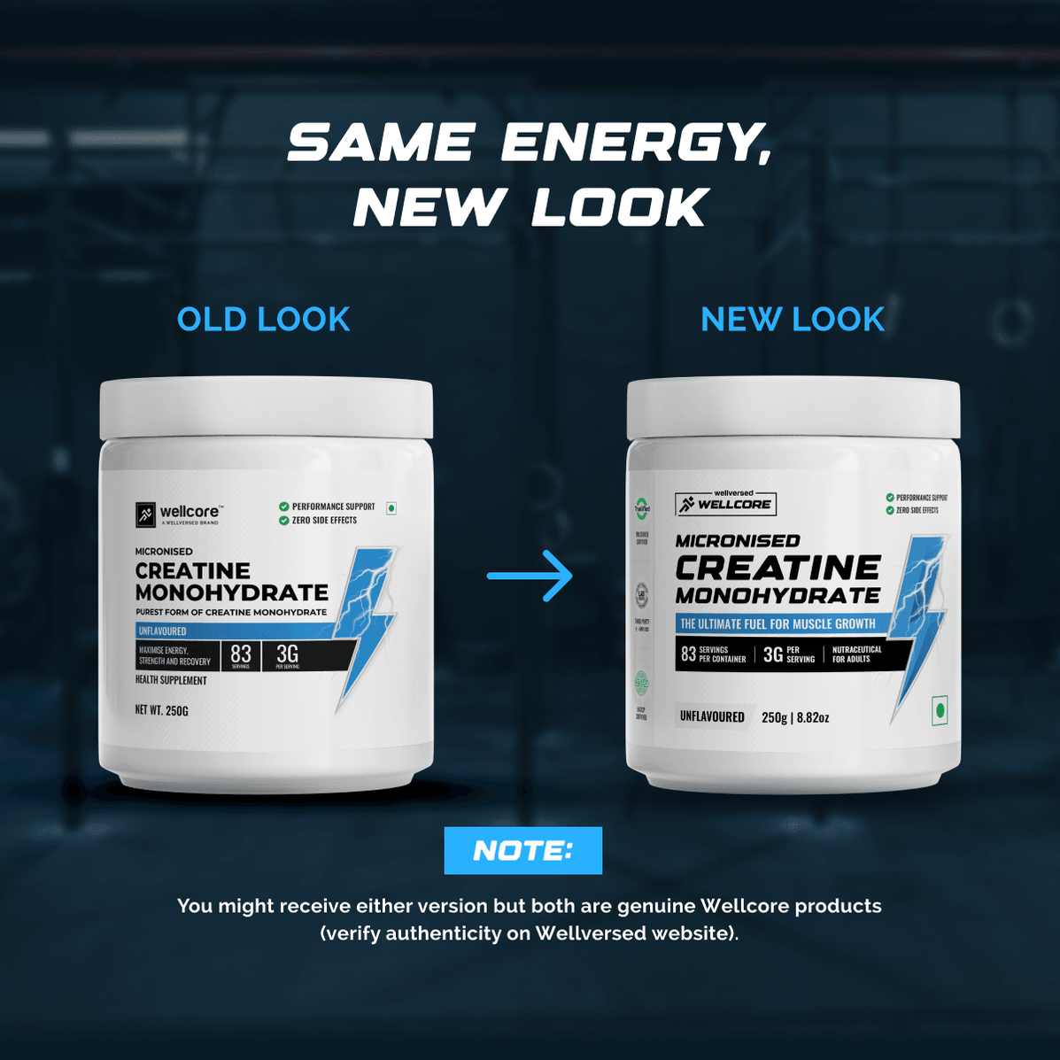 Wellcore - Micronised Creatine Monohydrate (250g, 83 Servings) | 100% ...