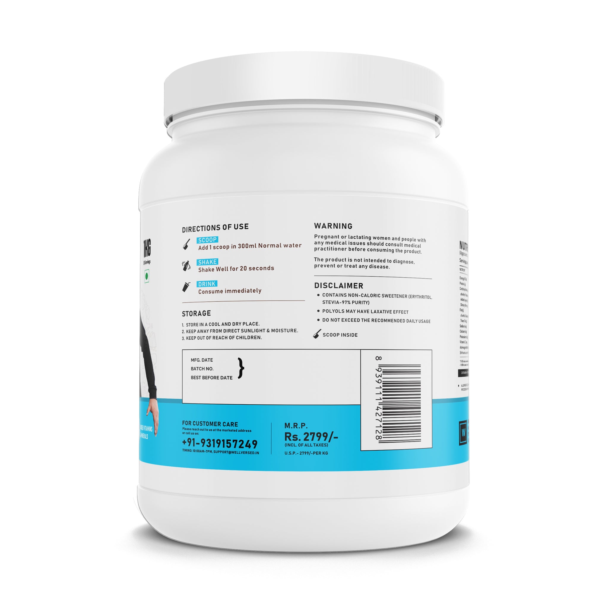 New & Improved YouWeFit - Whey Alternate (1kg) | 24g Protein, 5g BCAA | No Bloating | Complete Amino Profile | Plant Protein | Faster Muscle Recovery