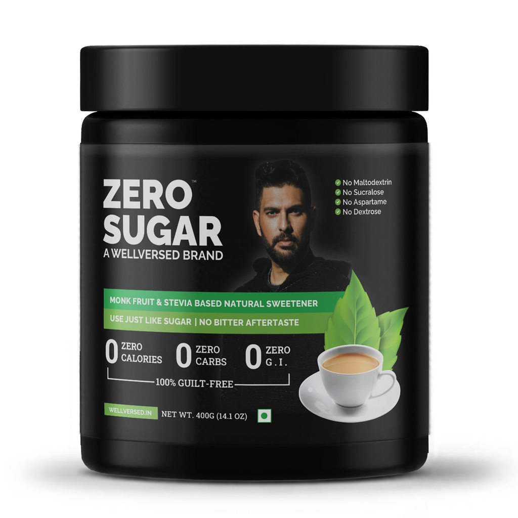 Zero Sugar (400g) | Stevia & Monkfruit Sweetener | No Maltodextrin & Aspartame | No Bitter Aftertaste | Keto Sweetener | Natural Sweetener