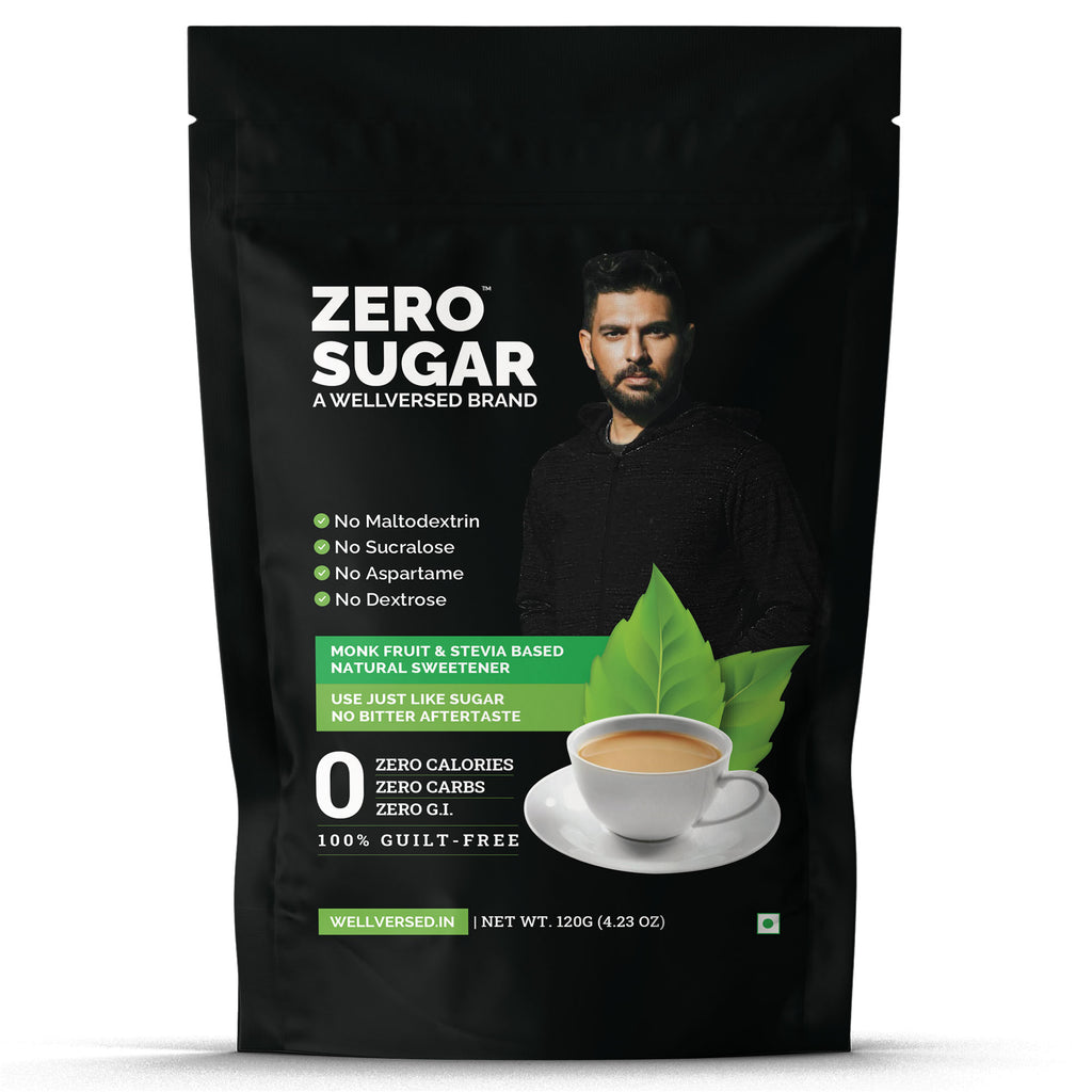 Zero Sugar (120g) | Stevia & Monkfruit Sweetener | No Maltodextrin & Aspartame | No Bitter Aftertaste | Keto Sweetener | Natural Sweetener