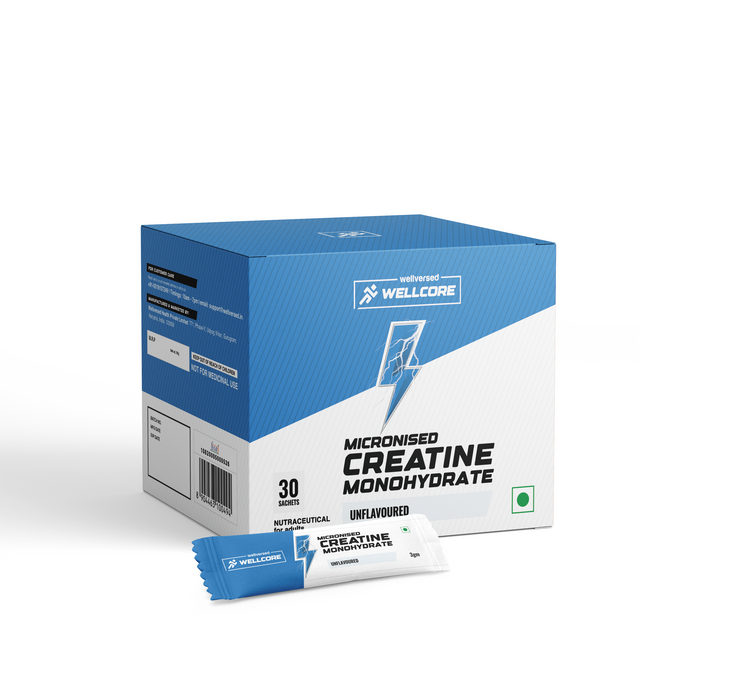 Wellcore - Pure Micronised Creatine Monohydrate | Unflavoured (30 Sachets)