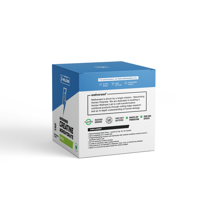 Wellcore - Pure Micronised Creatine Monohydrate | Kiwi Kick (30 Sachets)